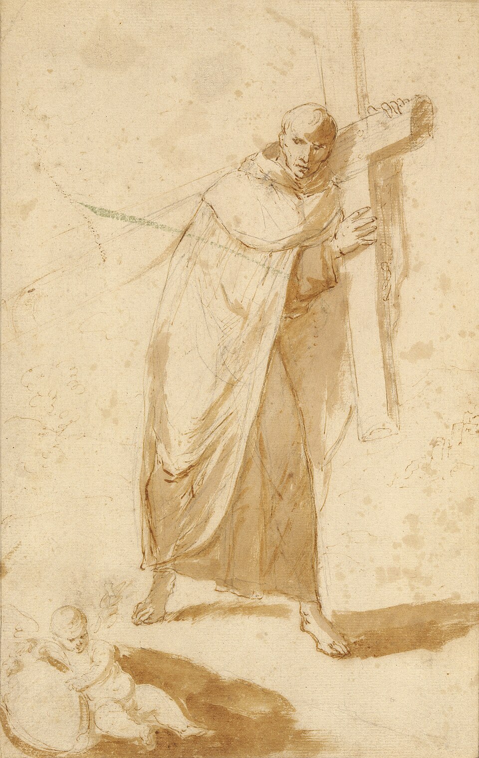 A Monk Carrying a Cross