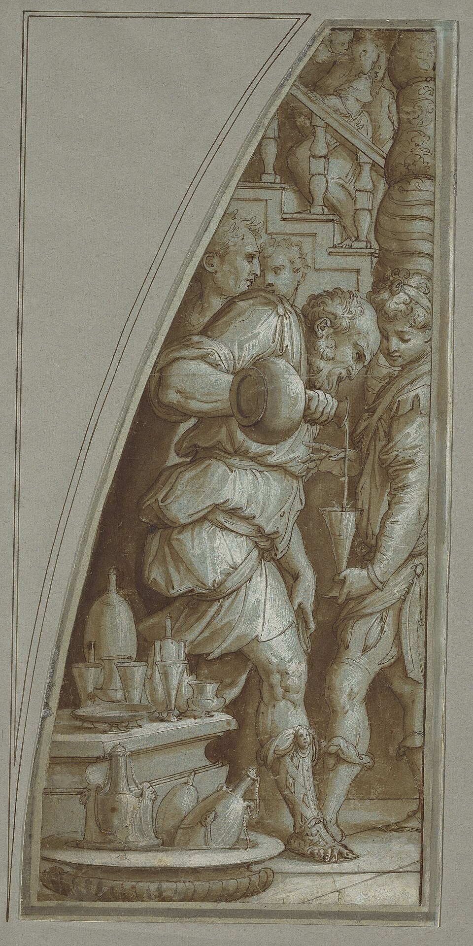 Bearded Man Filling a Glass