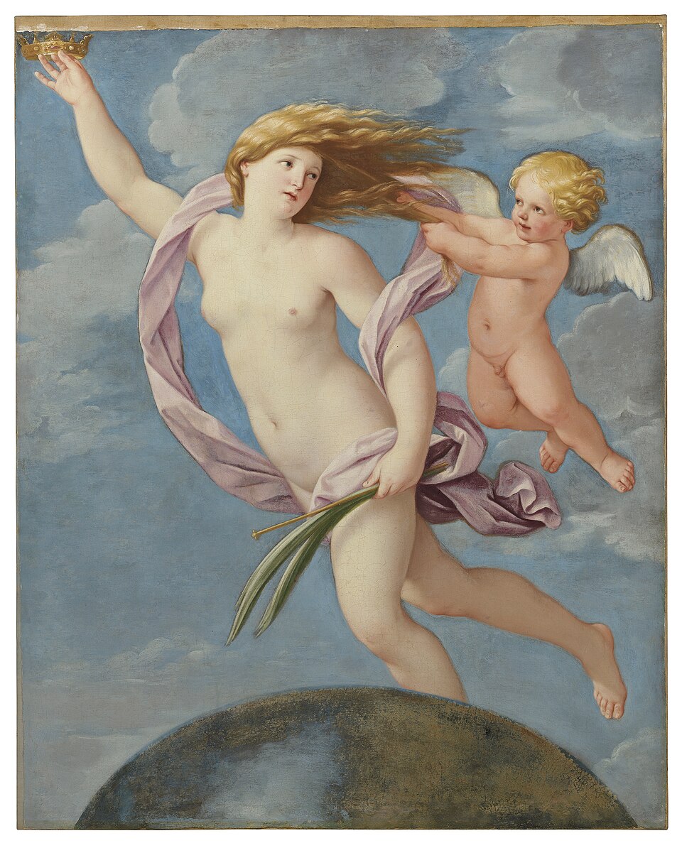 Allegory of Fortune, holding a crown