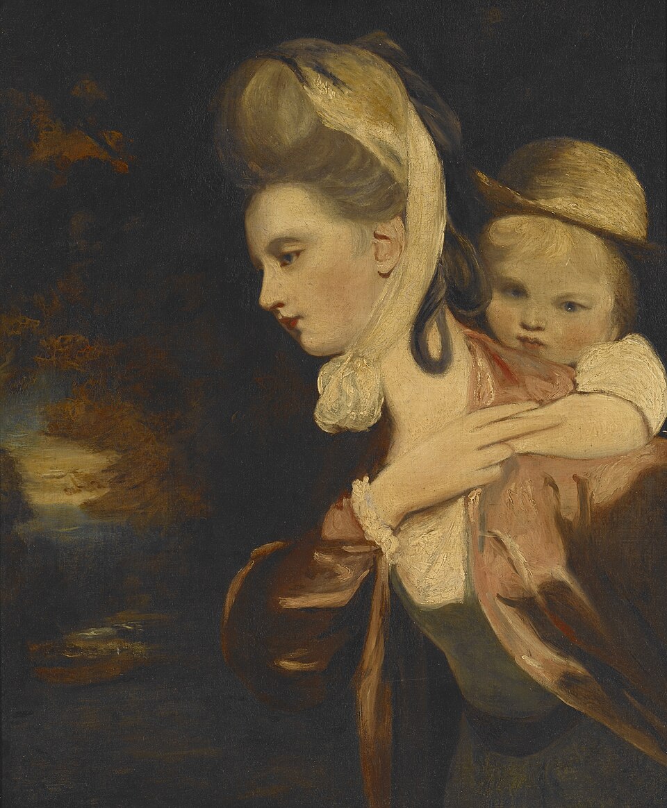 Pick-a-Back (Mrs. Payne Gallaway and Child) (copy of)