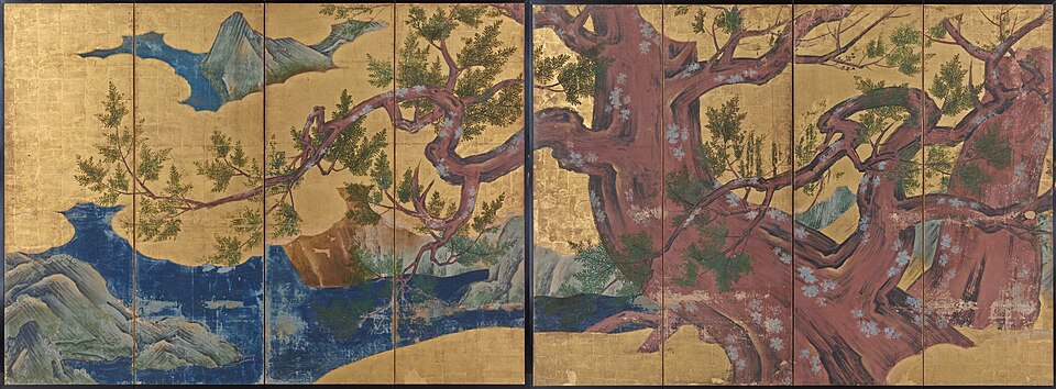 檜図屏風