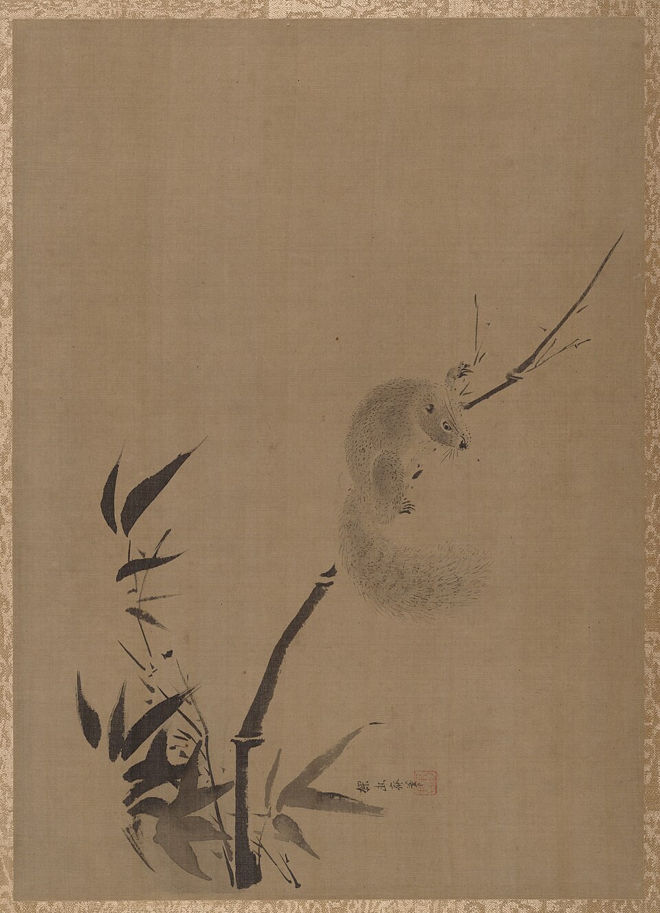 Squirrel on Bamboo