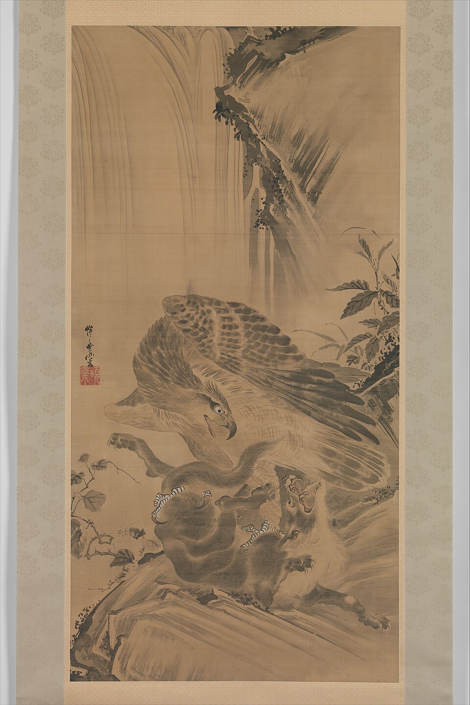 Eagle Attacking a Mountain Lion