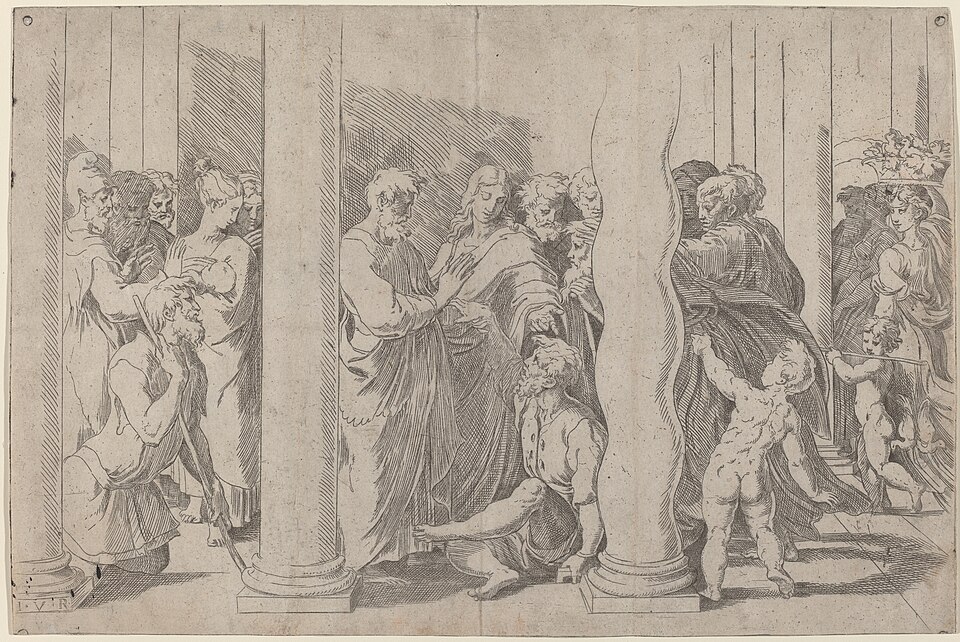 Peter and John Healing the Lame Man at the Gate of the Temple