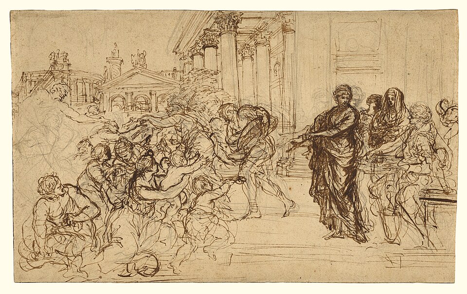 Saint Cecilia Giving Alms to the Poor