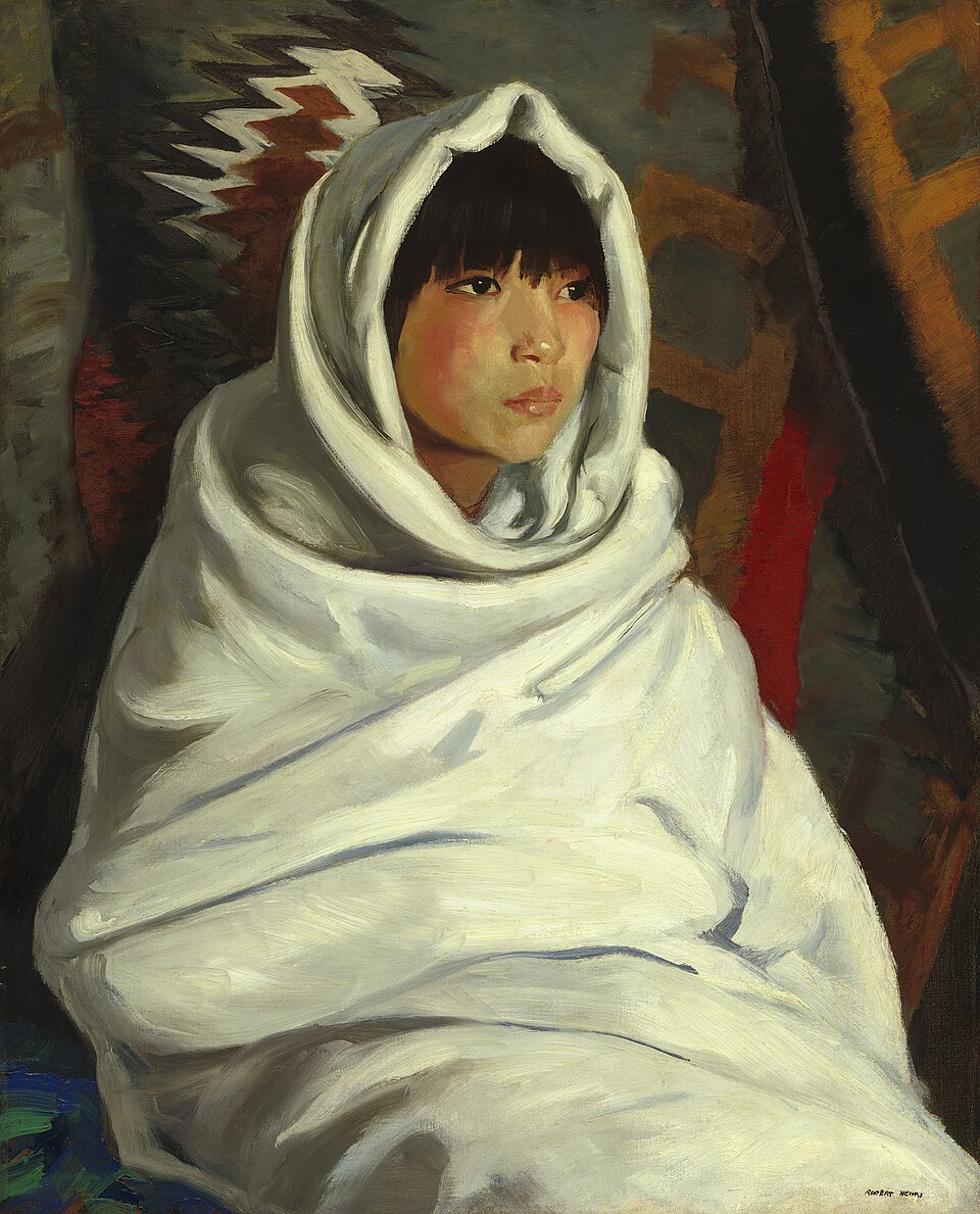 Indian Girl in White Blanket