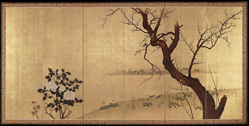 Spring [right of a pair of Birds and Flowers in Spring and Autumn]