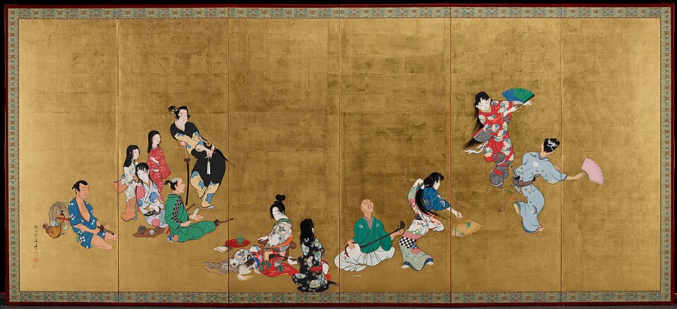The Four Elegant Pastimes [left of a pair]