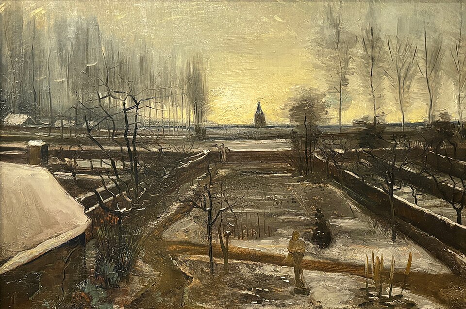 フィンセント・ファン・ゴッホ：The Parsonage Garden at Nuenen in the Snow