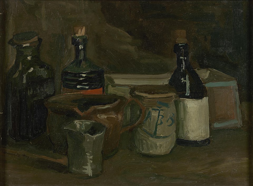 フィンセント・ファン・ゴッホ：Still Life with Bottles and Earthenware