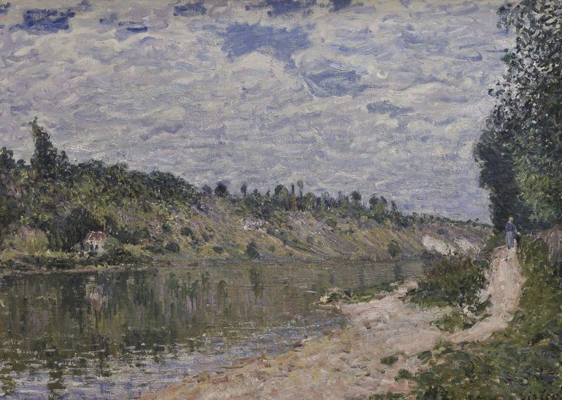 Hills of La Celle seen from Saint-Mammès, september afternoon
