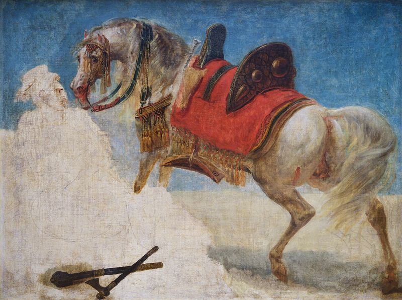 Study of a Harnessed Arabian Horse