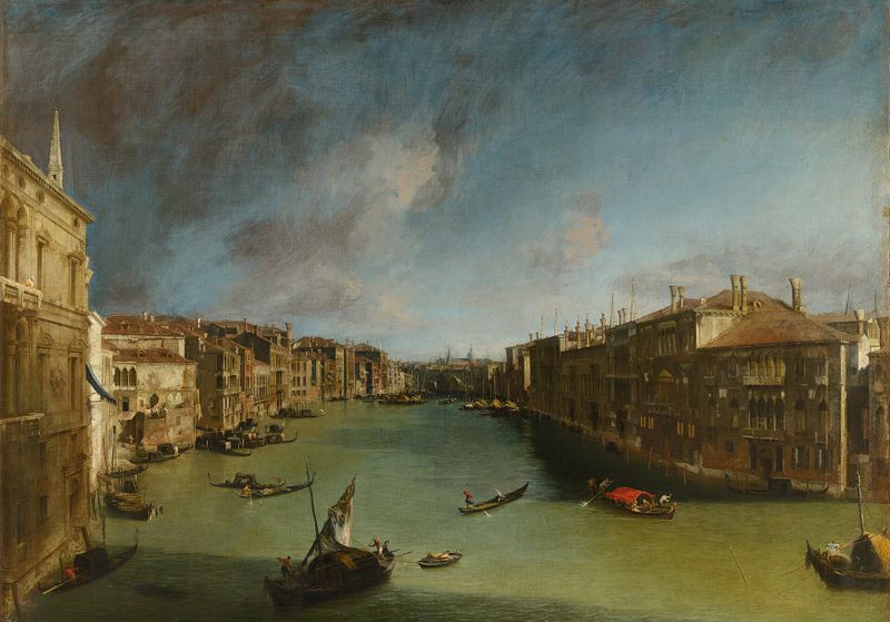 Grand Canal from Palazzo Balbi towards the Rialto