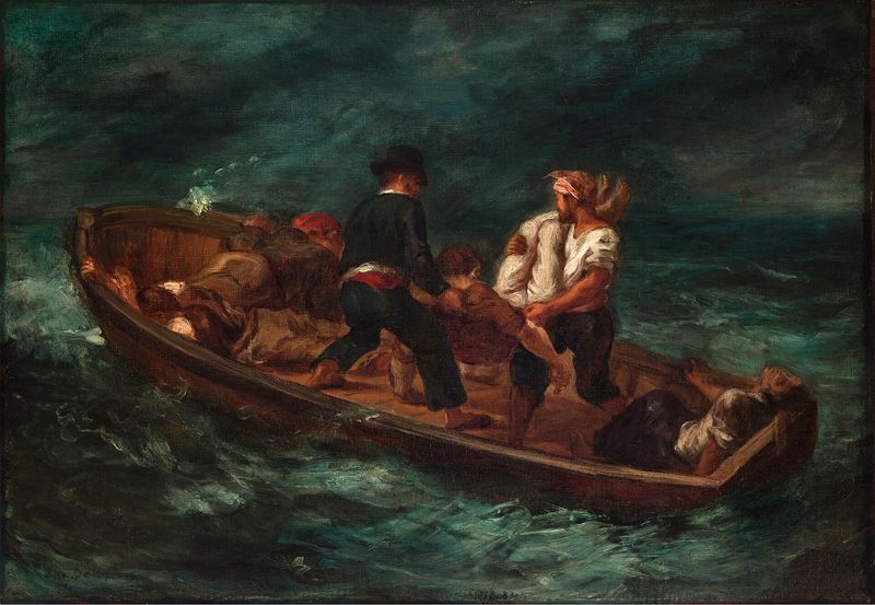 After the Shipereck (Barge of Don Juan - dead body thrown to the sea)