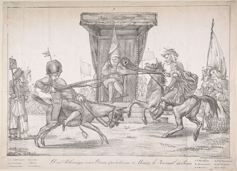 Polemical Duel between Lady Quotidienne and Sir Journal de Paris