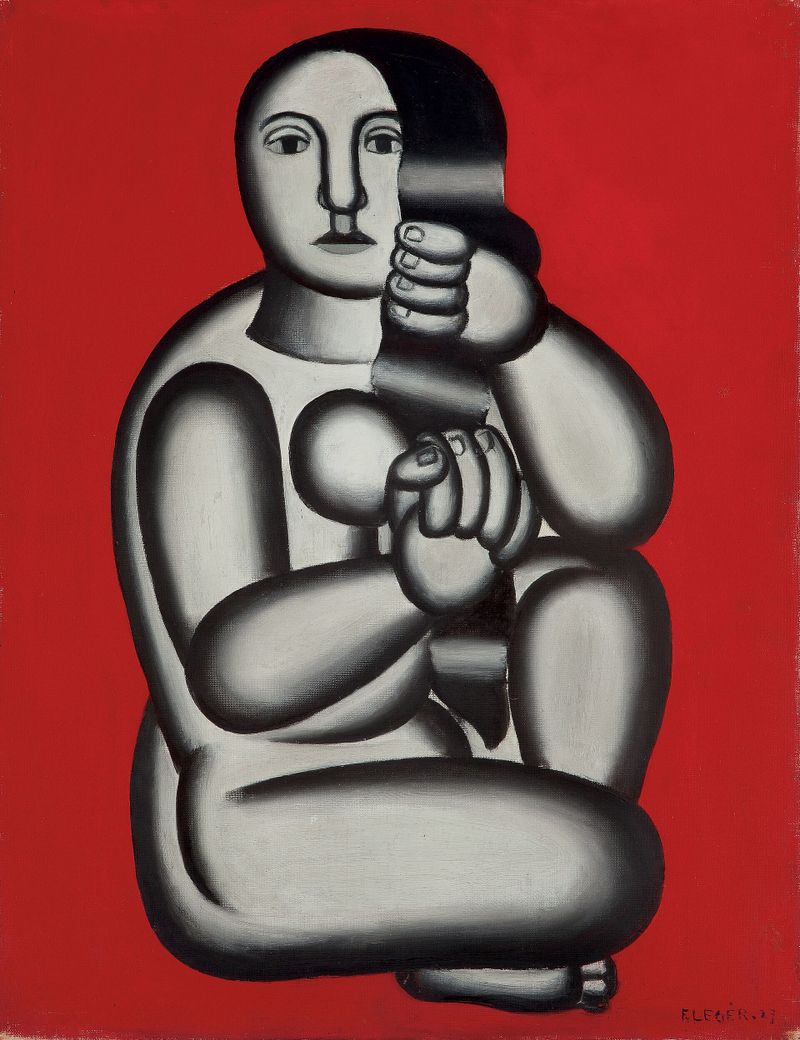 Woman on Red Ground