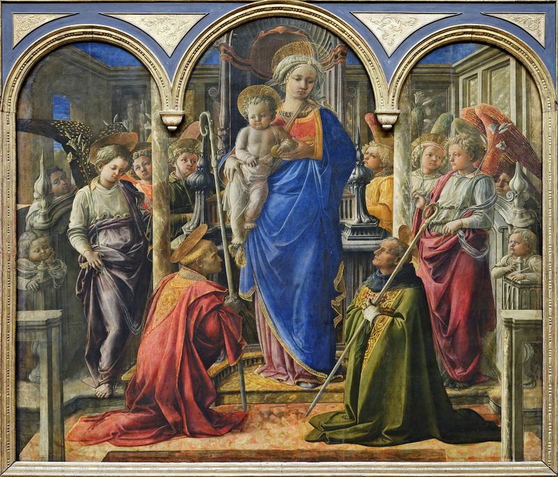 Madonna and Child with Angels and St Fredianus and St Augustine