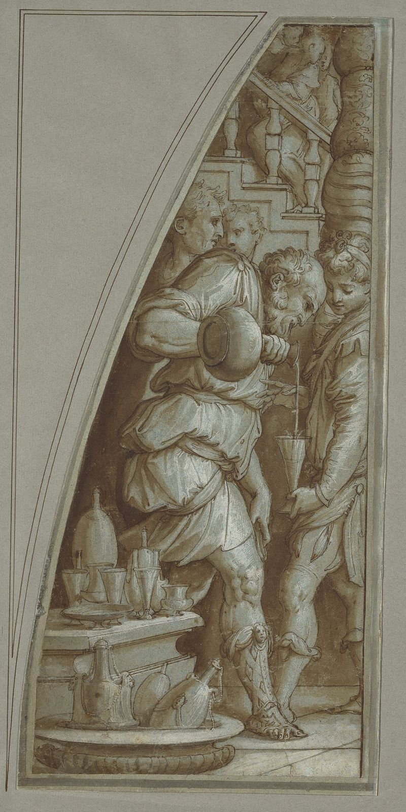 Bearded Man Filling a Glass