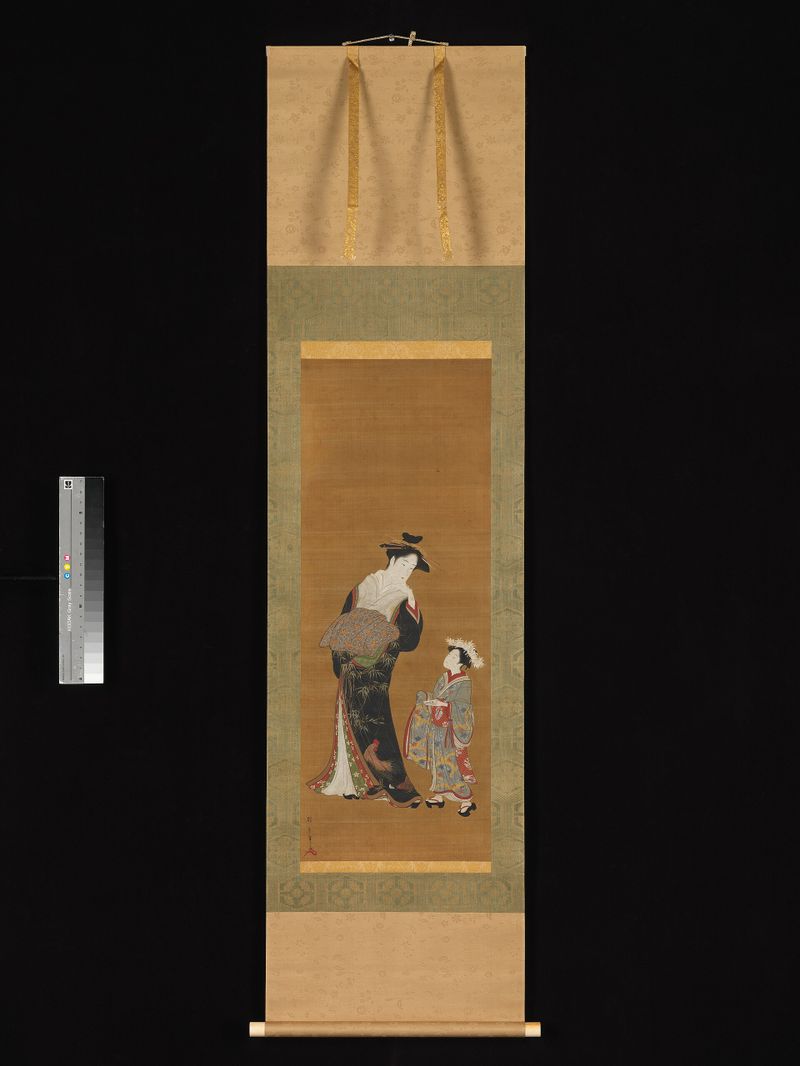 遊女と禿図