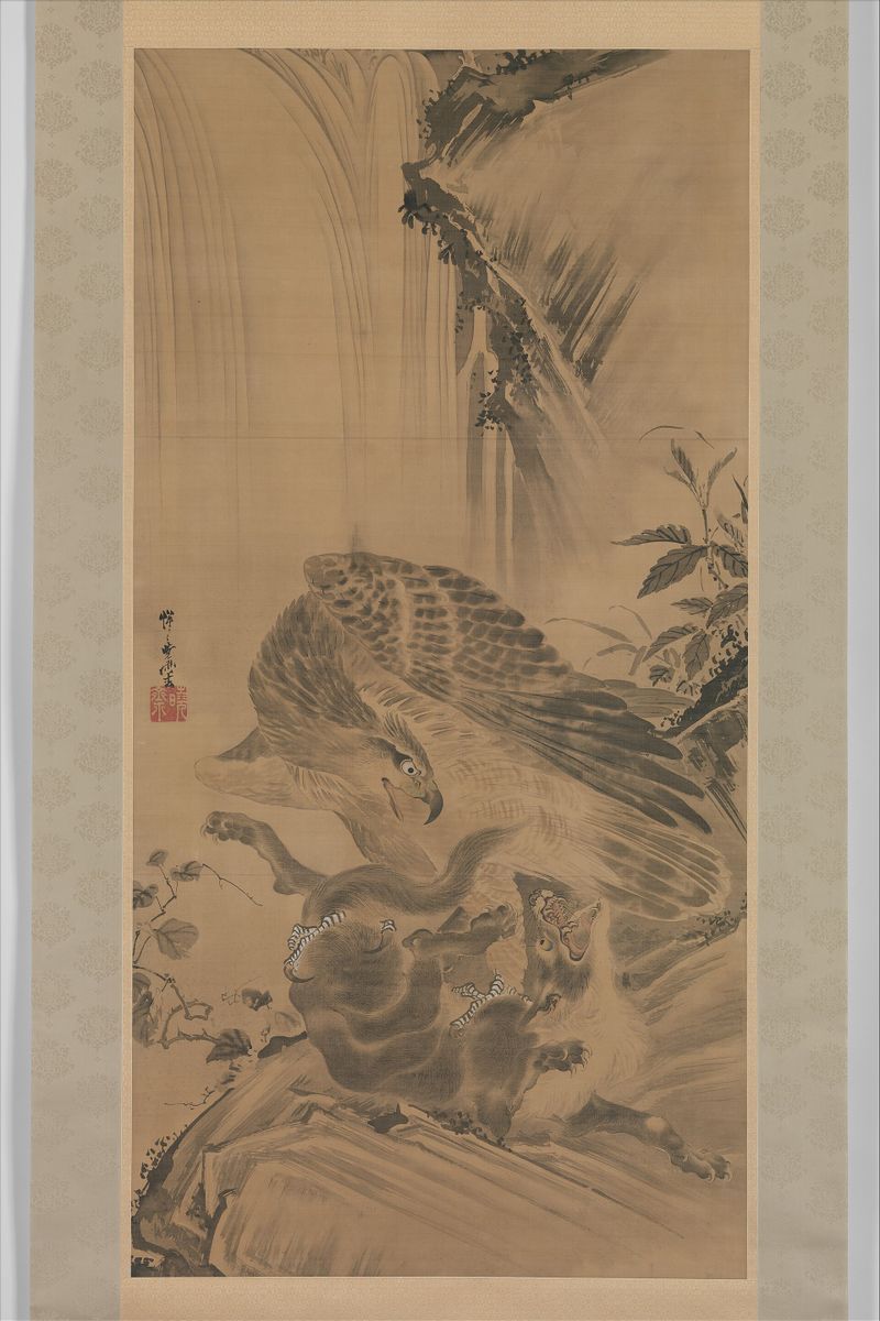 Eagle Attacking a Mountain Lion