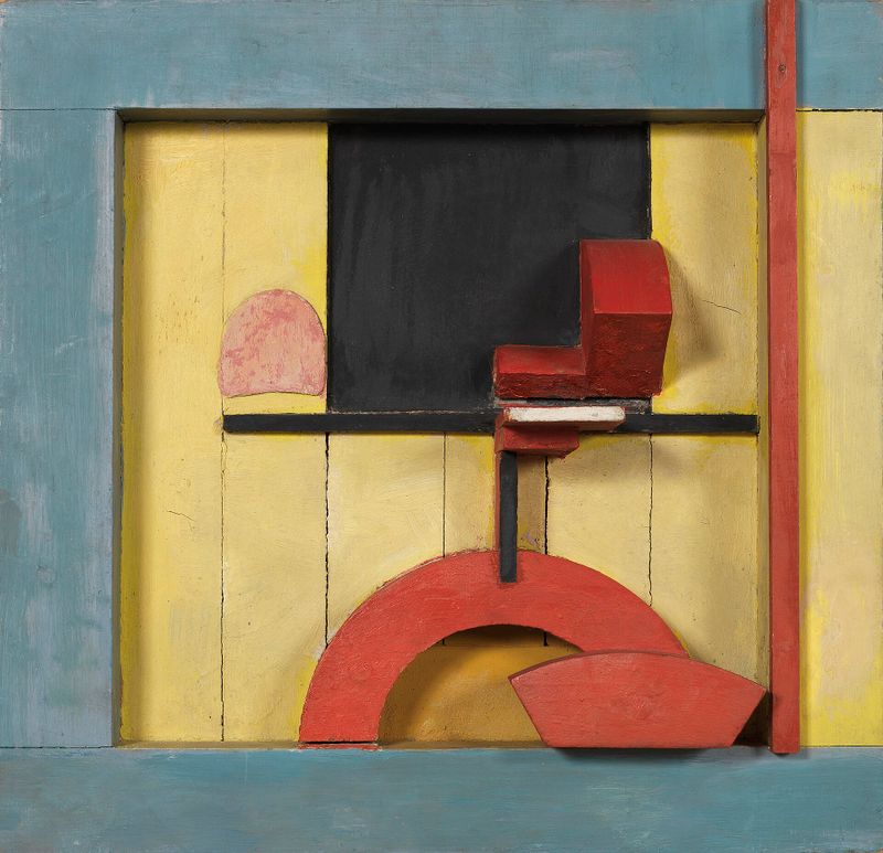 Merz 1925, 1. Relief in the Blue Square