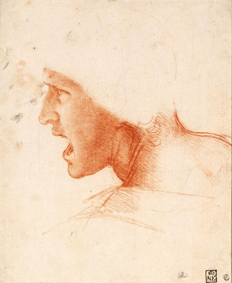Study of the Head of a Soldier