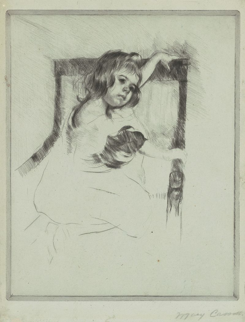 Kneeling in an Armchair