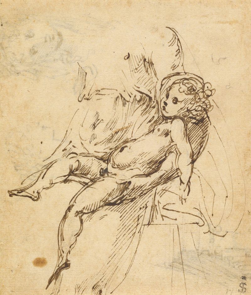 Studies of the Madonna and Child (recto); Studies of the Madonna and Child and of an Architectural Detail (verso)