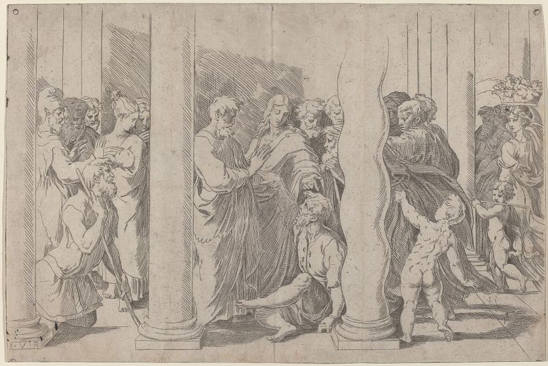 Peter and John Healing the Lame Man at the Gate of the Temple
