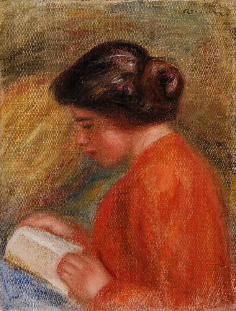 Young Woman Reading (Jeune femme lisant, buste)