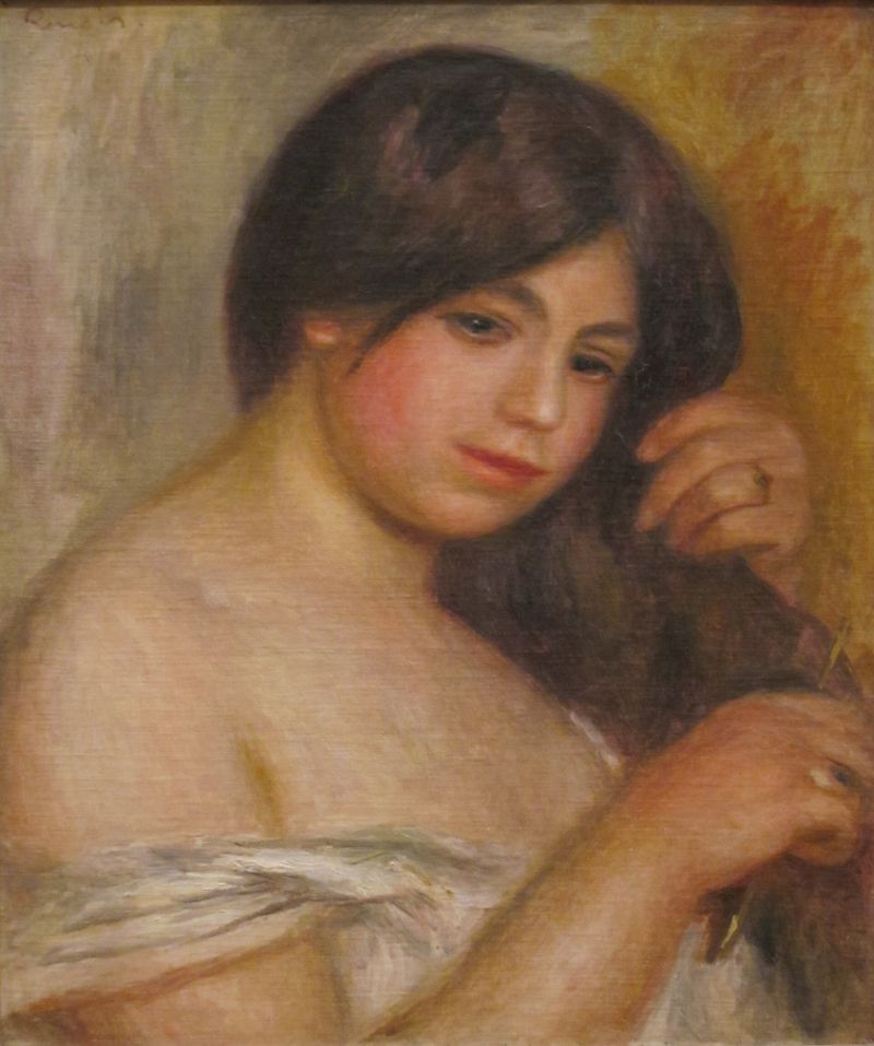 Woman Combing her Hair