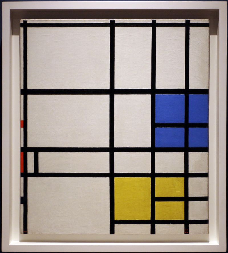 Composition No. 11, 1940-42--LONDON, with Blue, Red and Yellow