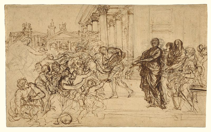 Saint Cecilia Giving Alms to the Poor