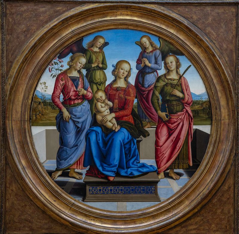 Madonna and Child with Two Angels, Saint Rose and Saint Catherine