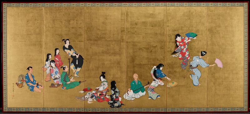 The Four Elegant Pastimes [left of a pair]