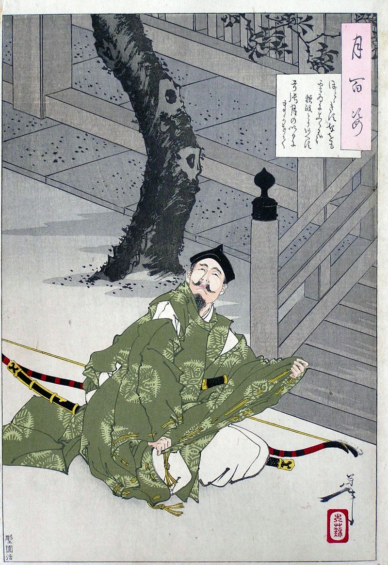 ほとゝきすなをも雲ゐに上るかな 頼政とりあへす 弓張月のいるにまかせて